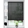 Sonello Jalousie Klemmfix ohne u. mit Bohren 30cm x 175cm Schwarz Aluminium Jalousette, Klemmfix, Inkl. Halterung für Decken- u. Wandmontage Alu Jalousie Fenster u. Tür, Blickdicht freihängend schwarz 30 cm x 175 cm