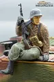 licmas Figur Soldat WW2 Erbsentarn Deutscher Tank Rider STG 44 Schütze Wehrmacht handbemalt 1:16 Tank