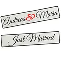 Kennzeichen Hochzeit mit Namen Deko Hochzeitsauto Hochzeitskennzeichen selbst gestalten Motiv Love