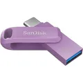 SanDisk USB-Stick Ultra Dual Drive Go, 128 GB, bis 400 MB/s, USB und USB-C 3.0, lavendel