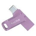 SanDisk Ultra Dual Drive Go USB Type-C 128 GB (Android Smartphone Speicher, USB Type-C-Anschluss, 400 MB/s Lesegeschwindigkeit, Nutzung als Schlüsselanhänger möglich) Lavendel