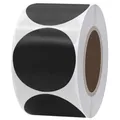 500 Stück Runde Aufkleber Schwarz, 50 mm Selbstklebende Markierungspunkte, Farbkodierung Etiketten Punktaufkleber, Klebeetiketten Klebepunkte für DIY Büro Kalend, Round Adhesive Dot Sticker Black