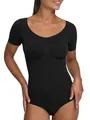 creamy fabrics T-Shirt Bodysuit Shapewear mit Slip – Figurformender Body für Damen – Glättende Sanduhr-Silhouette – Nahtlos, atmungsaktiv & ultraweich – Po-Lifting Effekt & perfekte Passform