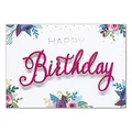 Perleberg hochwertige Geburtstagskarte der Lettering Collection mit Happy Birthday-Motiv - Karte zum Geburtstag mit Umschlag - Geburtstagskarten Premium-Qualität 11,6 x 16,6 cm