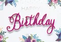 Perleberg Grußkarten Geburtstag - Lettering - Glückwunschkarte mit Applikation im Format