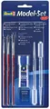 REVELL - Malzubehör mit 3 Pinseln 0/3/5; 1 Flasche Reiniger 14 ml und 2 Pipet...