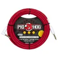 Pig Hog PHSH186CAR Hex Series Silent Kabel, Candy Apple Red, 5,7 m