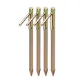 Relaxdays Bodenanker 4er Set, Erdanker für harte Böden, 30,5 cm, Zeltzubehör, zum Einschlagen, Stahl galvanisiert, gold