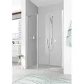 Kermi PEGA Pendeltür mit Festfeld PE PFR/L 1850 BV: 1550-1600 Silber Hochglanz ESG klar