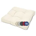 Beautissu Lounge Kissen Outdoor 60x60 cm Beige – Bequemes Sitzkissen Gartenstuhl 10 cm dick Sitzpolster Auflagen für Rattanmöbel Gartenmöbel Polster für Stühle Sessel Stuhlauflage Indoor – xLuna