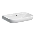 Geberit Waschtisch Smyle 70x48cm, we., mit Hahnloch, mit Überlauf