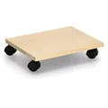 Zeller Kistenroller, Braun, Holz, 27.5x7.5x35 cm, Wohnzimmer, Wohnzimmertische, Blumenständer
