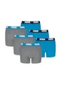 PUMA Boxershorts Jungen Kinder Unterhose Unterwäsche 6 er Pack, Farbe:277 - Blue/Grey mélange, Bekleidung:152