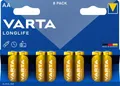40 Varta 4106 Longlife AA / Mignon Alkaline Batterien im 8er Blister