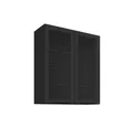 Küchen-Preisbombe Glashängeschrank 80 Küche SIENA Schwarz Küchenzeile Küchenblock Einbauküche 90 cm hoch