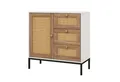 KOMFOTTEU Sideboard Küchenschrank, mit Türen & Schuladen,80 x 35 x 80,5 cm