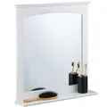 Relaxdays Badezimmerspiegel mit Ablage MDF Weiß