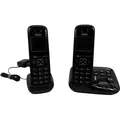 Gigaset AS690A Duo - 2 Schnurlose DECT-Telefone mit Anrufbeantworter - kontrastreiches Display - einstellbare Klangprofile - Freisprechfunktion - A... - Schwarz