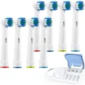 Braun Oral-B Aufsteckbürsten Precision Clean 8er Set Halter mit Klappe - Braun