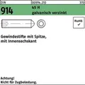 Gewindestift DIN 914 Spitze/Innen-6kt M8x25 45 H galv.verz. 200St.