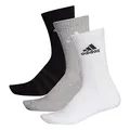 adidas Unisex 3 Paar Cushion Crew Socken, Medium Grey Heather/Medium Grey Heather/Black/White, L EU