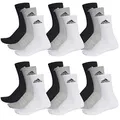 adidas CUSHIONED CREW Tennissocken Sportsocken Damen Herren Unisex 18 Paar, Farbe:032 - grey melange, Socken & Strümpfe:43-45