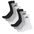 adidas CUSHIONED CREW Tennissocken Sportsocken Damen Herren Unisex 6 Paar, Farbe:032 - grey melange, Socken & Strümpfe:43-45