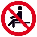 Verbotsschild Sitzen verboten Folie selbstklebend (Ø) 200 mm ISO 7010 1 St.