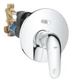 GROHE Swift, Badewannenarmatur Unterputz (Duscharmatur für die Badewanne, Auto-Umstellung Wanne/Brause, integriertes Rücklaufventil, Metallhebel, Mischbatterie mit Einbaukörper), chrom, 24336001