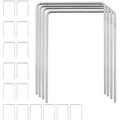Relaxdays 20Xkrocket-Tore, Silber, Metall, 11x0.5 cm, Outdoor Spielzeug, Gartenspielzeug