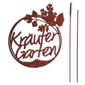 UNUS Gartenschild Kräutergarten Gartendeko Rostoptik Spruchtafel