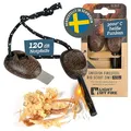 LIGHT MY FIRE Feuerstahl Outdoor Scout 2-in-1 mit Notfallpfeife, Feuerstahl Survival Gadget Feuerstein Feuerzeug, Ewiges Streichholz mit Bio-basierter Kunststoffgriff 3000 Zündungen