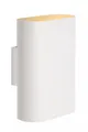 Wandleuchte Up Gold Wohnzimmer Weiß Gold H:20 cm E14 Wandlampe 2-flammig