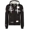 GEOGRAPHICAL NORWAY Herren Designer Hoodie Jacke - FIGHTER -XL, Schwarz