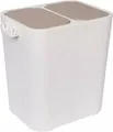 ONVAYA® Mülltrennsystem Ben 18 L | zwei Fächer | Mülleimer Abfalleimer Beige
