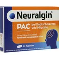 NEURALGIN PAC bei Kopfschmerzen und Migräne Tabl. 20 St. PZN 18373753