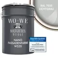 Nano Fassadenfarbe Außen Wandfarbe Sockelfarbe W520 - RAL 7035 Lichtgrau - 5L