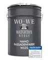 WO-WE Nano Fassadenfarbe W520 Wandfarbe für Außen Mauer Fassade Lichtgrau - 5L