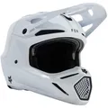 Fox Motocross-Helm V3 RS Carbon Solid - Weiß