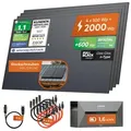 Solarway®️ 2000Wp / 800W Balkonkraftwerk mit 1,6 kWh Speicher komplett Steckdose - 1,6 kWh Anker SOLIX 2 PRO Speicher