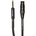 Roland Black-Serie symmetrisches Mikrofonkabel – XLR auf 6,3-mm-Klinkenstecker, Länge: 3m – RMC-B20-HIZ