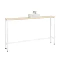SoBuy Konsolentisch Schmal Flurtisch – Konsolentische Fürs Wohnzimmer, Metall Sideboard, Robustes Design – Ideal für Flur Möbel, Büro – Natur & Schwarz, 120x65x20cm, FSB19-Z