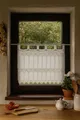 Fenstervorhang aus Baumwolle handgehäkelte Spitze Vintage-Look BxH 40x40 cm