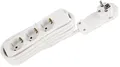 ChiliTec Schutzkontakt-Steckdosenleiste 3-fach W, 2m Kabel, weiß, Flachstecker