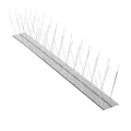 Windhager Vogel- & Taubenabwehr CLASSIC, Vogelabwehr, Taubenabwehrspitzen, Taubenspikes Set aus Edelstahl-Leiste und Edelstahl-Spikes, 07130 Silber 60 cm
