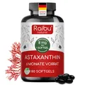 Astaxanthin Hochdosiert Kapseln, 180 Softgels, 8 mg pro Softgel, RAIBU