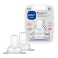 MAM Sauger Größe X im Doppelpack, Flaschensauger (Durchflussrate extra schnell), weicher Trinksauger passend für Flaschen/Trainer, ab 6+ Monate
