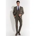 SteffenKlein Anzug Slim-Fit (3-tlg) braun 48