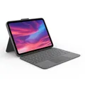 Logitech Combo Touch Tastatur-Case Grau für iPad 10,9 Zoll (2022), iPad 11 Zoll (10. Generation und A16), Hintergrundbeleuchtete Tastatur und präzises Trackpad