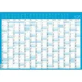 Jahresplaner 14 Monate foliert 2026 - Plakat-Kalender 86x61 cm - abwischbar - Ferienübersicht - Arbeitstagezählung - Zettler